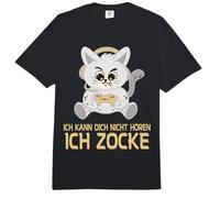 con Texto en alemán kann Dich Nicht hören, ich zocke Zocker Gamer Headset Comfort Colors Adult Heavyweight T-Shirt