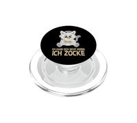 con Texto en alemán kann Dich Nicht hören, ich zocke Zocker Gamer Headset PopSockets PopGrip para MagSafe