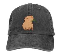 con una Hoja Eat Your Greens Gorras de béisbol Gorra de Pico Capibara Animal Sun Shade Sombreros para Hombres