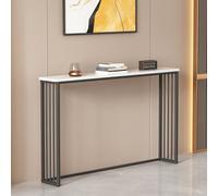 Con Una Superficie De Madera Maciza Y Una Estructura Metálica Estrecha, Esta Moderna Mesa Consola Decorativa Es Fácil De Montar Y Adecuada Para Su Uso En Salas De Estar Y Pasillos.(Black,80cm)