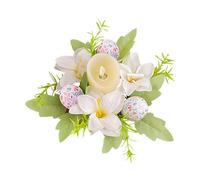 con vela guirnalda, anillos con vela de Pascua guirnaldas | Anillos de Navidad con huevos de Pascua Guirnaldas de granja - Guirnalda de flores, robusto centro de mesa para la casa de las va