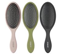 Conair Cepillo desenredante para el cabello, paquete de 3 unidades, para cabello húmedo y seco, cepillo para cabello rizado, cepillos de pelo para mujer, cepillo desenredante, cepillos para el cabello