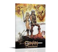 Conan The Barbarian- Las obras de arte de pintura al óleo son duraderas, impermeables y fáciles de limpiar en habitaciones, salas de estar, dormitorios, cocinas y fáciles de montar. Estilo marco de 60