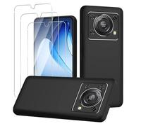 CONAPIKA Funda para OUKITEL C60/C60 Pro con 3 protectores de pantalla de vidrio templado, TPU flexible suave al tacto, ultrafina, a prueba de golpes, antiarañazos, resistente, de silicona mate, funda