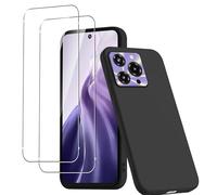CONAPIKA Funda para OUKITEL C69 con 2 protectores de pantalla de vidrio templado, TPU flexible suave al tacto, ultrafina, a prueba de golpes, antiarañazos, resistente, de silicona mate, color negro