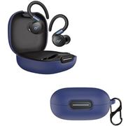 CONAPIKA Funda protectora de silicona para Anker Soundcore Sport X20, ultrafina, suave y flexible, a prueba de golpes, lavable, anticaídas, antipérdida, con mosquetón, color azul
