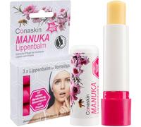 Conaskin MANUKA Cuidado de labios (MGO400) | Cuidado intensivo para sequedad e infecciones (por ejemplo, herpes) | 4,6 g cosmética natural | Aplicación y reparación diaria | Cera de abejas y propóleos