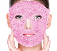 CONBELLA Mascarillas faciales para ojeras e hinchazón, migrañas, dolor de cabeza, estrés, enrojecimiento, máscaras faciales refrescantes para mujeres y hombres, máscara facial de hielo caliente y