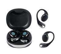 ConBlom AI Traductor Auriculares en tiempo real con traducción en tiempo real de 144 idiomas | Translator inalámbrico de oído abierto Bluetooth para viajes, negocios y aprendizaje, sonido estéreo LED