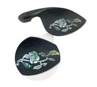 Conboxus 1 mentonera para violín 4/4 de madera de arce para mano derecha con exquisitas incrustaciones, accesorios para violinistas profesionales y entusiastas aficionados.