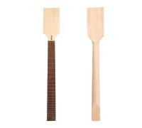 Conboxus Cuello de guitarra eléctrica sin terminar, cabeza grande en forma de paleta de 24 trastes de 27 pulgadas, cuello de repuesto de arce, mano derecha, perno en el talón (uno)