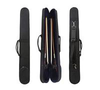 Conboxus Estuche duro para arco de contrabajo doble para violonchelo de 4/4 de grosor, interior de felpa a prueba de golpes con correa para el hombro, diseño de cremallera fuerte (negro)