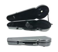 Conboxus Funda rígida para viola 4/4 compuesta de carbono, funda de viaje, mochila, correas, protección, impermeable, duradera, construcción ultraligera (gris)
