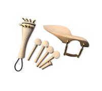 Conboxus Juego de piezas para violín, kit de accesorios para violín de madera de arce, placa de tracción redonda, pieza de repuesto estándar para reposamuñecas