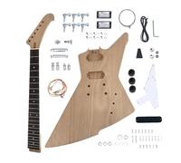 Conboxus Kit de guitarra eléctrica DIY con cuerpo y cuello de caoba, 22 trastes de 628 mm, 6 cuerdas, kit completo de fabricación de guitarra para adultos, regalo Luthier (TZ08)