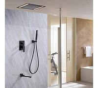 Concealed Shower Set Shower Head with Hose 360X500 Mm Multifunctional Led Hot Cold Shower Mixer Set Rain Mode 304 Stainless Steel Shower Set