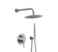 Concealed Shower System Set, 245mm Round Rainfall Cold and Hot Shower Head, Bathroom Showers Mixer Faucet Set with Handshower,Showerheads