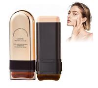 Concealer Foundation Stick,Hydrating Lightweight Foundation Stick with Brush,Multi-Use Face Foundations Contour Sticks Full Coverage for All Skin Types (2#light, 20g)