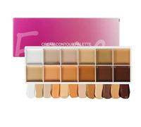 Concealer Palette - 12 Color Cream Contour Palette | Blendable Color Correcting Contour Cream | Makeup Concealer For Women Mature Skin Offices Prom Parties Wedding Date Travel Bridal