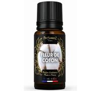 Concentrado de Perfume Flor de Algodón 10ml - Perfume Ambiente para Hogar, Coche, Difusor, Lino & Bricolaje - Aroma Pureza Dulce Fresco - Hecho en Francia - PerSistenZ Paris