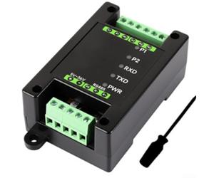 Concentrador aislado industrial RS485, montaje en carril DIN, 300-460800bps, repetidor de 2 puertos para adquisición de datos, DC5V-36V, -45 a 85 grados
