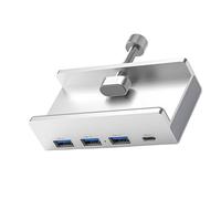 Concentrador de abrazadera de aleación de aluminio tipo C, adaptador divisor USB de 5 Gbps, velocidad de transmisión rápida para teclados, concentrador USB