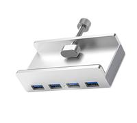Concentrador de abrazadera de aleación de aluminio tipo C, adaptador divisor USB de 5 Gbps, velocidad de transmisión rápida para teclados, concentrador USB