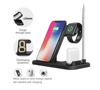 Concentrador de carga inalámbrica, carga rápida con tecnología Qi para tu ecosistema Apple, soporte universal compatible con diseño plegable y