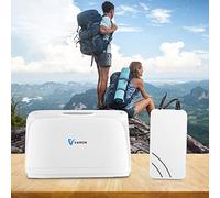 Concentrador de oxígeno KKTECT 3L / min 32.5% (± 2.5%) Máquina de oxígeno puro Purificador de aire de bajo ruido Coche doméstico de corriente continua para el hogar y los viajes