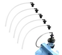 Concentrador de oxígeno para humidificación, tubo de conexión para botella de agua - O2 generador adaptador de taza de agua con conector de rosca estándar (5 unidades, codo, 12 pulgadas)