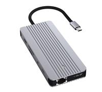 Concentrador divisor USB 3.0 M.2 SSD/NVME 12 en 1 RJ45 Gigabit