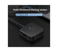 Concentrador Divisor USB 4 en 1, Concentrador USB 3.0 para Portátil, una Unidad de Disco U de Expansión, Cuatro Puertos de Expansión, Base de