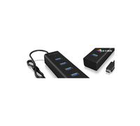 Concentrador (hub) - RAIDSONIC - ICY BOX IB-Hub1409-C3 - 4 puertos - USB 3.0 - Alimentado por USB