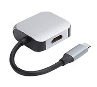 Concentrador Tipo C, Estación de Acoplamiento Multipuerto Plug and Play Tipo C para Monitores para Proyectores para Televisores de Pantalla Grande