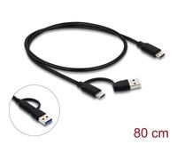 Concentrador USB 10 Gbps Delock 4 puertos Thunderbolt, USB-A y USB-C Negro