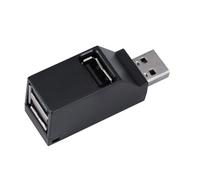Concentrador USB 2.0 de 3 Puertos, Mini Enchufable para Portátil y PC