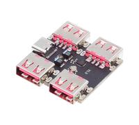 Concentrador USB 2.0 de 4 puertos con conector tipo C, velocidad de transferencia de datos de 40 MB/s