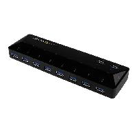 Hub USB Startech ST103008U2C USB 3.0 x 10 Negro