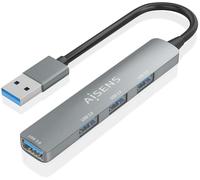 Hub USB 3.0 Aisens A106-0859/ 4xUSB/ Gris