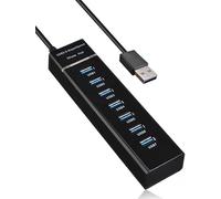 Concentrador USB 3.0 de 7 puertos USB para ordenador portátil, PC, MacBook, Mac Pro, Mac Mini, más dispositivos USB de 4 pies (1 puerto 3.0 + 6 puertos 2.0)
