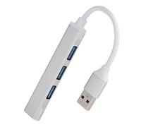 Concentrador USB 3.0, Divisor USB 3.0 de 4 Puertos Conexión en Caliente Transmisión de Alta Velocidad de 5 Gbps Compatible con USB 2.0 USB 1.1, Plug and Play sin Controlador,