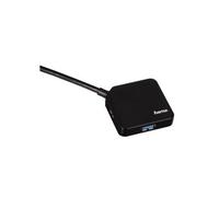 Concentrador USB 3.0 - HAMA - 1:4 - Alimentado por el bus - Cable USB integrado - Negro