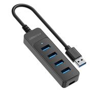 Concentrador USB 3.0 - USB 3.0 a 4 Puertos Hub, extensión Plug and Play | USB | Distribuidor práctico para portátiles, llave USB, impresora, teclado y otros dispositivos