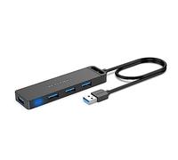 Concentrador USB 3.0, VENTION 4 puertos USB Hub USB3.0x4+Micro USB Ultra-Slim Data USB Hub para MacBook, Mac Pro, Mac Mini, iMac, Surface Pro, XPS, PC, Flash Drive, HDD móvil 1.5FT