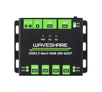 Concentrador USB 3.2 de grado industrial conmutable, dos hosts, extensible, 4 puertos USB, 2 en 4 salidas, múltiples protecciones, concentrador USB de grado industrial, concentrador USB con puertos