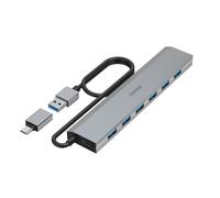 Concentrador USB, 7 puertos, USB 3.2 Gen1, 5 Gbps, av. adpt. USB-C y BLC sect.