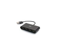 Concentrador USB-A - C2G - 4 puertos - Negro - Transferencia de hasta 480 Mb/s - Compacto y ligero