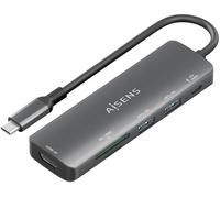 Concentrador USB-C (1 HDMI 2 USB-A 1 USB-C PD 100 W 1 SD 1 MICRO SD) - AISENS