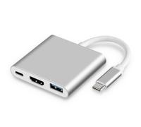 Concentrador USB-C 3 en 1 con HDMI, USB 3.0 y carga PD