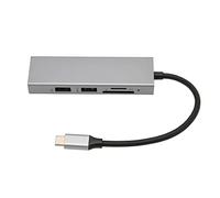 Concentrador USB C 5 en 1, Transferencia de Datos de 5 Gbps Adaptador Multipuerto de Concentrador USB C Plateado para Impresoras